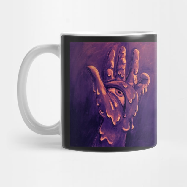 Melting Hand - Surreal Abstract Art - Sunset Variant by dnacademic